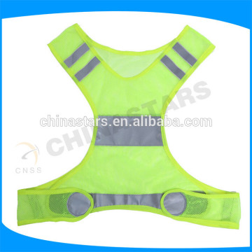 Ligero ligero Chaleco reflectante de running con logo personalizado